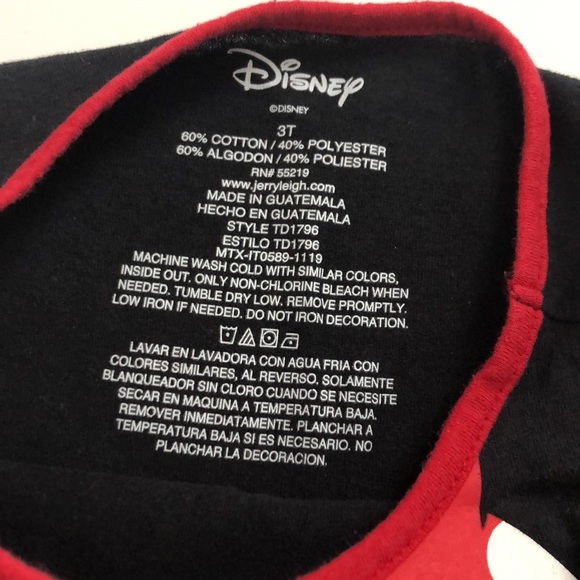 Disney Minnie Mouse Red & Black Tank Top Dress Size 3T - Picture 4 of 5